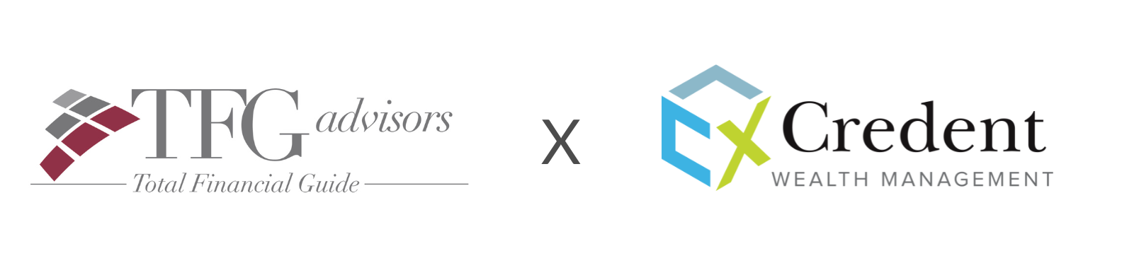 Blue and White Modern Professional General Linkedin Banner (1) TFG Advisors and Credent Wealth Management logos